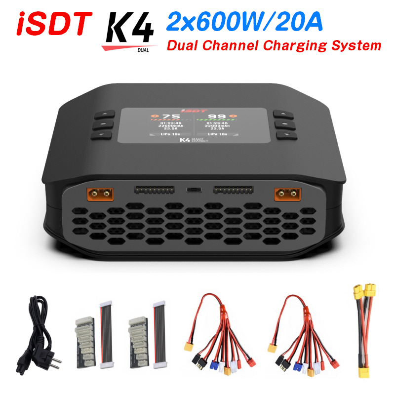 Isdt K4 Dual Lipo Charger - Зарядное устройство ISDT K4 1~8S для