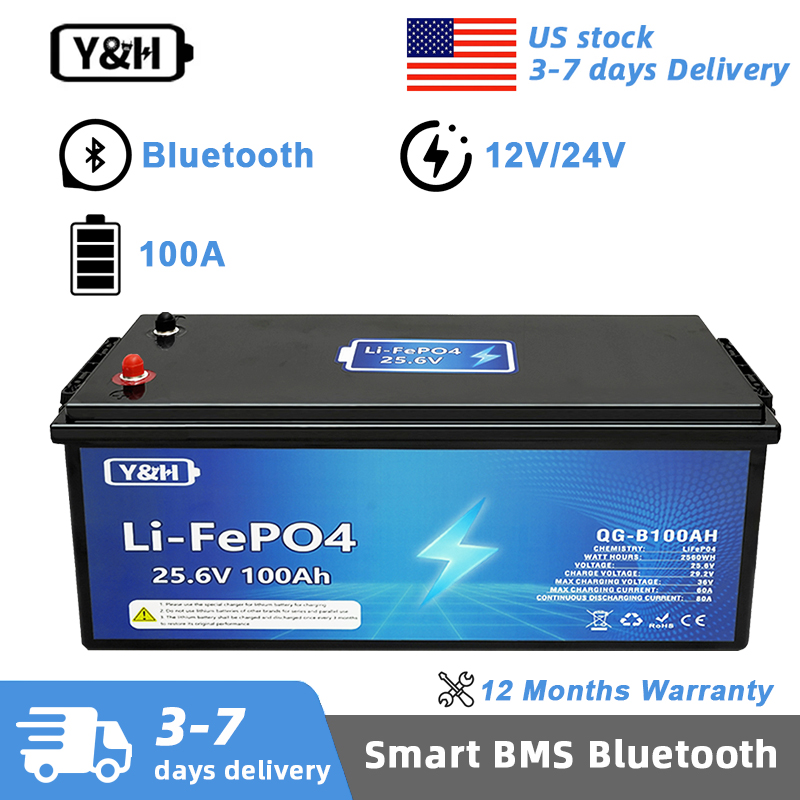 Lifepo4 12V 100Ah Bms Bluetooth - [Доставка по региону] Аккумулятор LiFePO4 Y&H