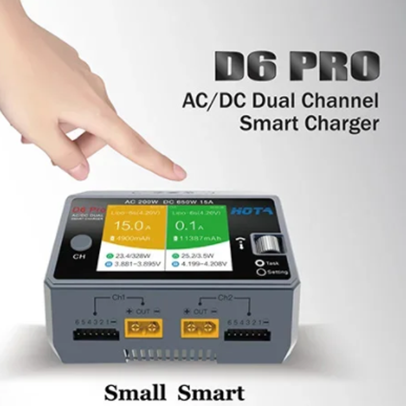 Hota D6 Pro Dual Lipo Charger - Беспроводное зарядное устройство HOTA D6 Pro