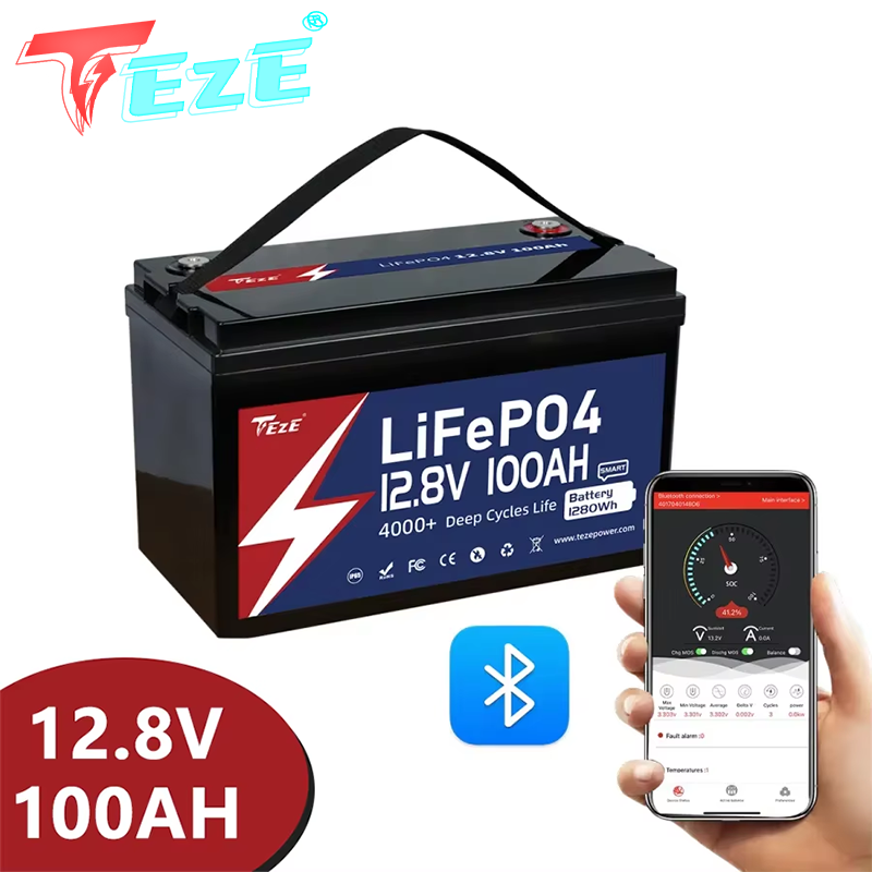 Lifepo4 12V 100Ah Bms Bluetooth - 8000 циклов 12 В 24 В