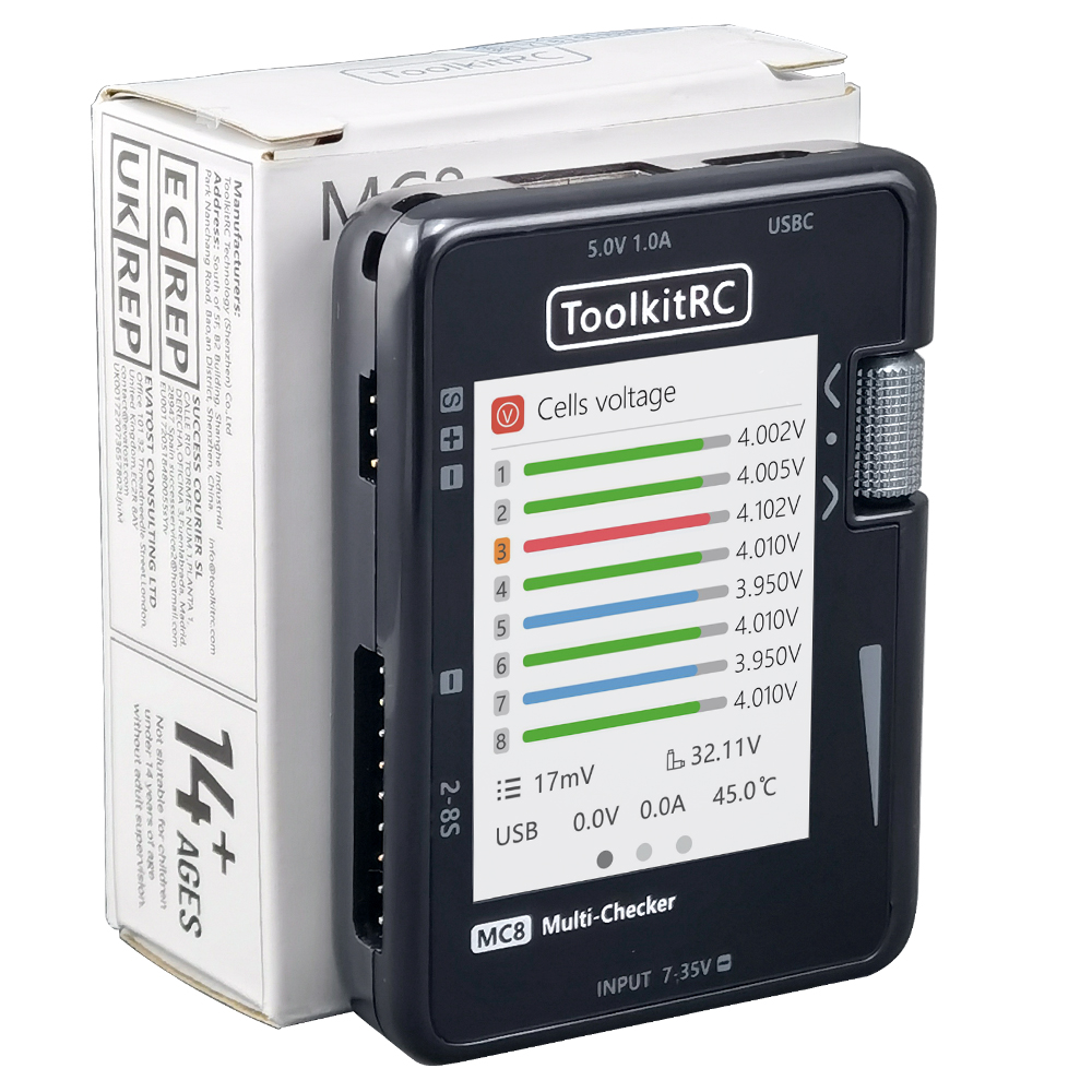 Skyrc B6 Neo Smart Charger - ToolkitRC MC8 Миниатюрный тестер аккумуляторов 32-битный,