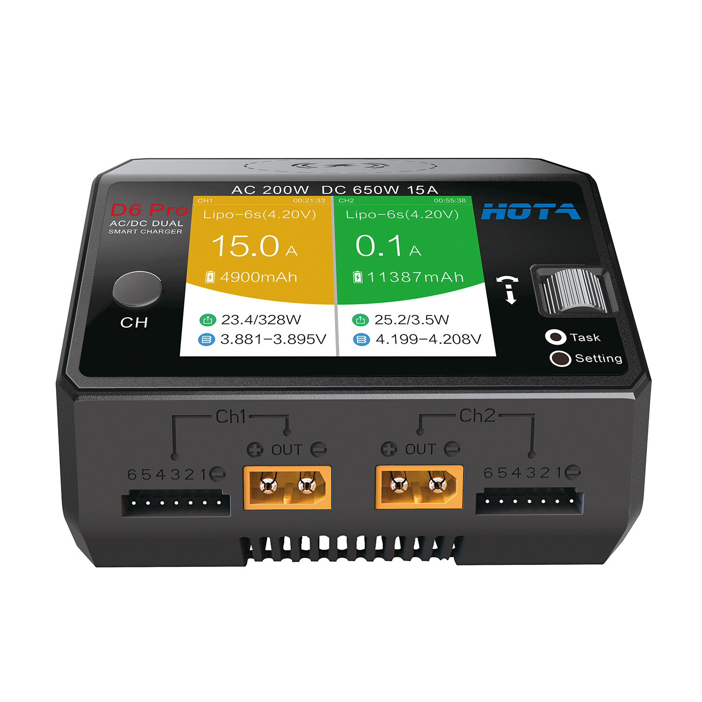 Hota D6 Pro Dual Lipo Charger - Зарядное устройство HOTA D6 Pro AC/DC