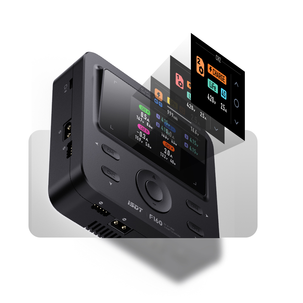 Toolkitrc M6Dac Smart Charger - ISDT F160 4-канальное интеллектуальное зарядное устройство