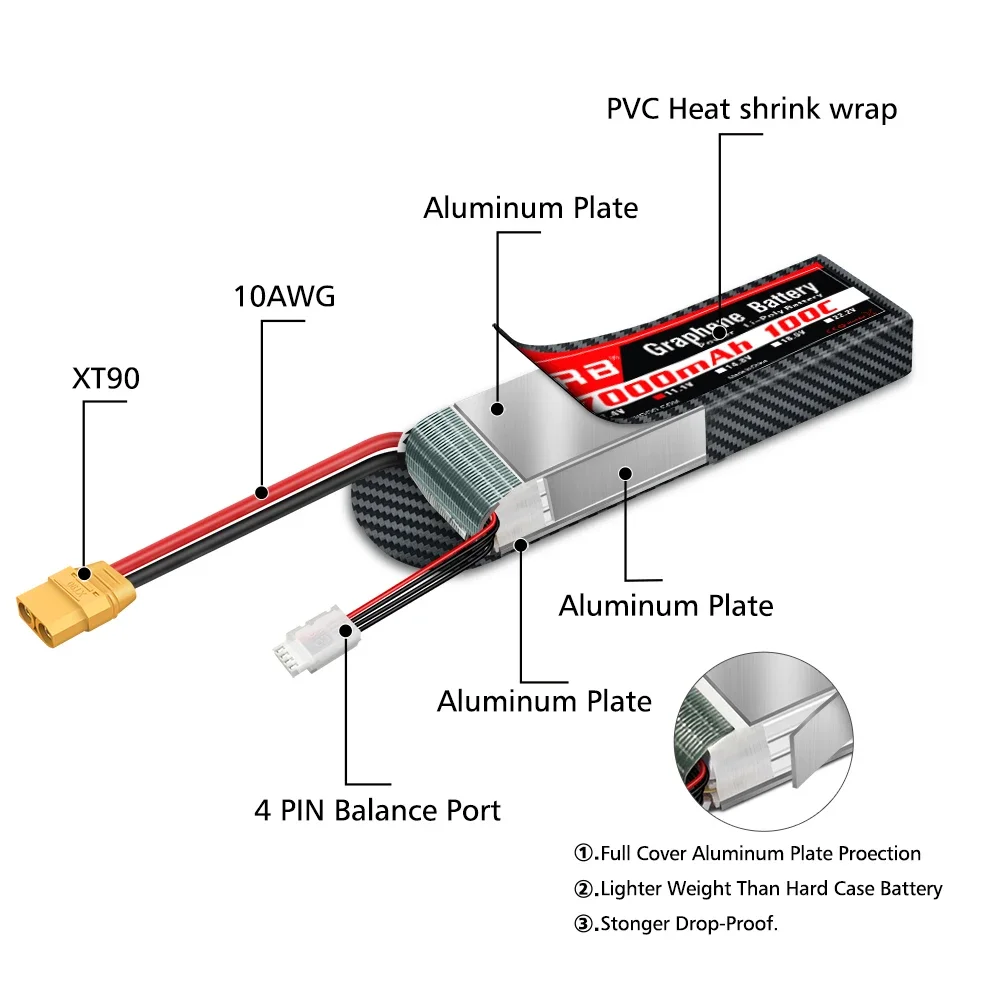 Графеновая батарея 2S 3S 4S 6S – обзор и цена 6S Lipo Battery 22.2V 5000Mah