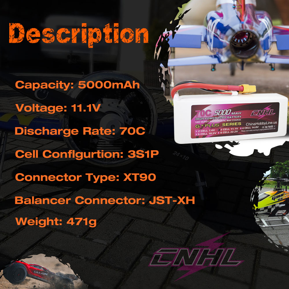 CNHL Lipo аккумулятор 3S 4S 6S – обзор и цена 6S Lipo Battery 22.2V 5000Mah