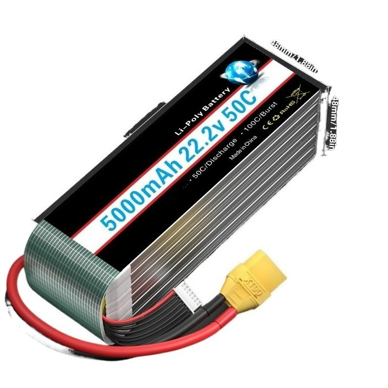 Новый аккумулятор Lipo 5000/60 – обзор и цена 6S Lipo Battery 22.2V 5000Mah