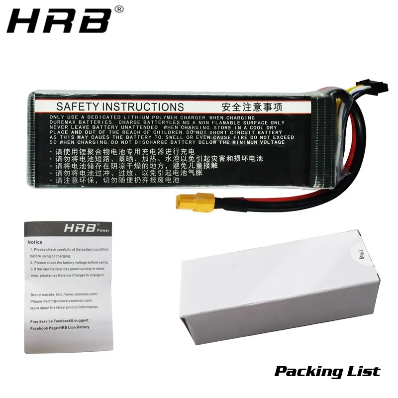HRB 6S Lipo аккумулятор 22,2 В – обзор и цена 6S Lipo Battery 22.2V 5000Mah