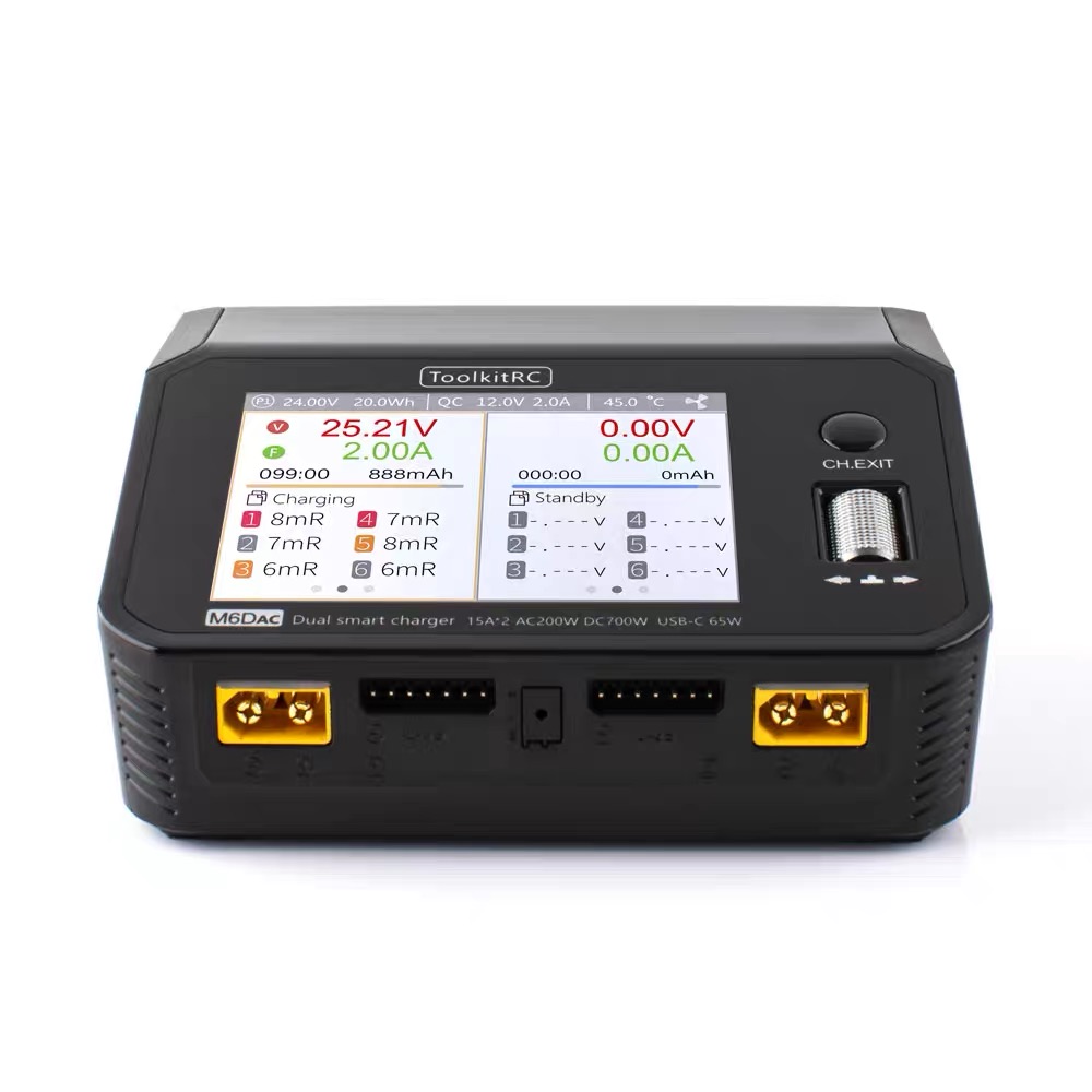 ToolkitRC M6DAC 350 Вт X 2 USB – обзор и цена Toolkitrc M6Dac Smart Charger